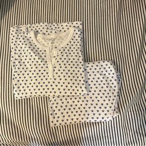 roller rabbit pjs blue hearts